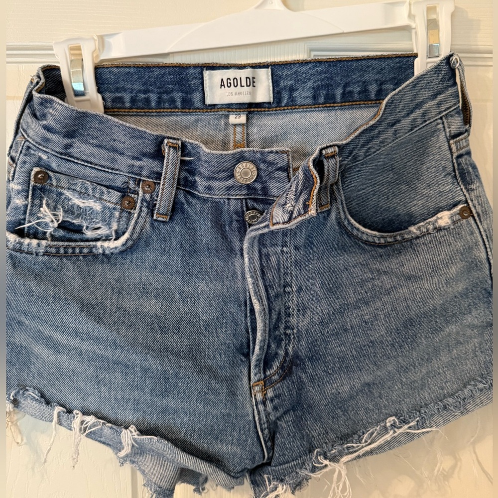 AGOLDE PARKER DISTRESSED SHORTS 23 NWOT
